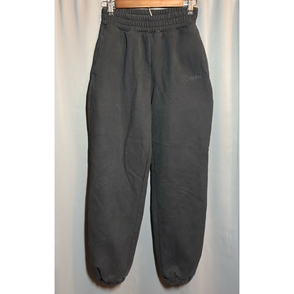 Comfrt Signature Heavy Fleece Jogger Sweatpants Black Women's Sz Small